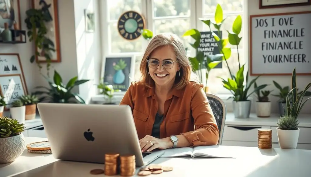 woman with positive money mindset women building relationship with money and have positive mindset