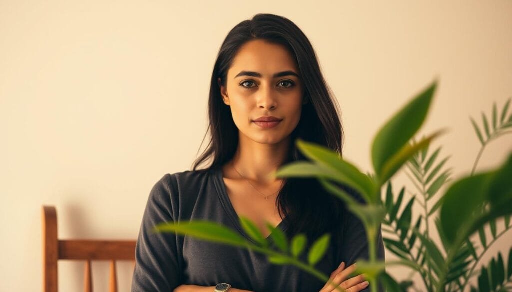 Woman building self-confidence and resilience